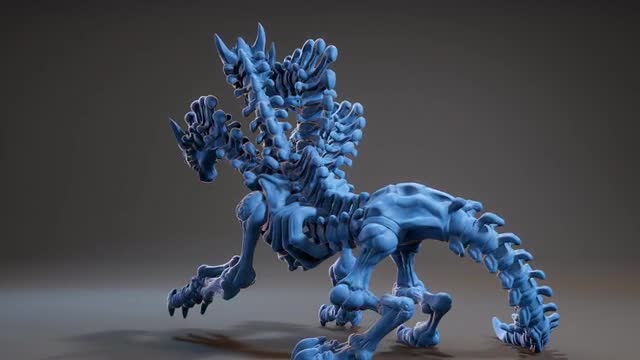Skeletal Hydra, Resin miniatures 11:56 (28mm / 34mm) scale - Ravenous Miniatures