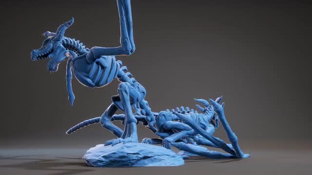 Skeletal Wyvern, Resin miniatures 11:56 (28mm / 32mm) scale - Ravenous Miniatures