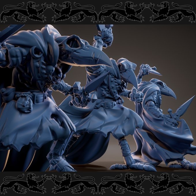 skeleton Kenku, Resin miniatures 11:56 (28mm / 32mm) scale - Ravenous Miniatures