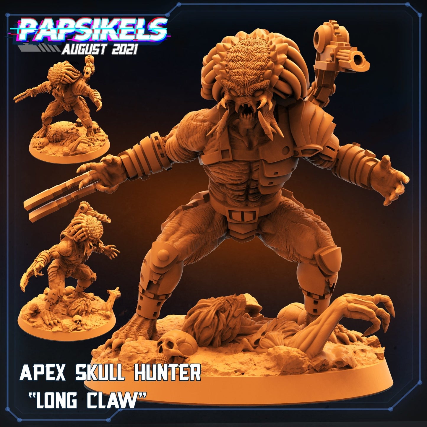Skull hunter "long claw", Resin miniatures, unpainted and unassembled - Ravenous Miniatures
