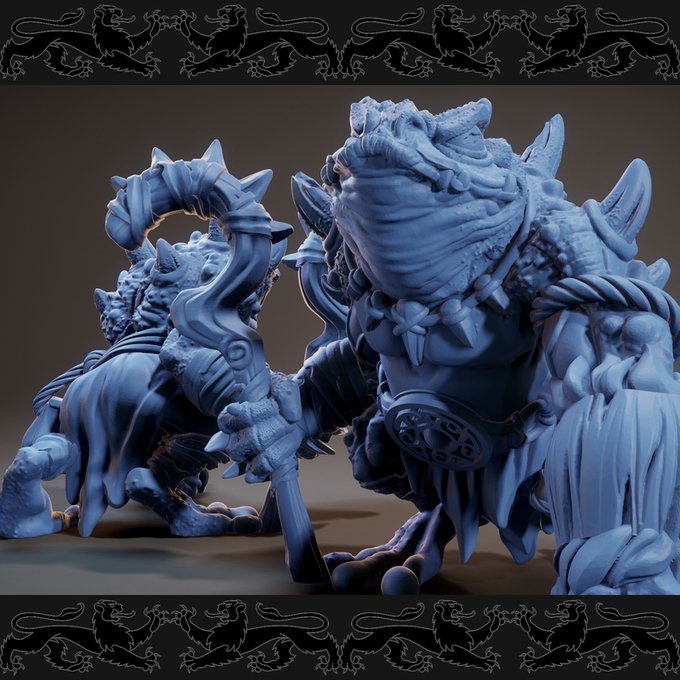 Slaad, Resin miniatures 11:56 (28mm / 34mm) scale - Ravenous Miniatures
