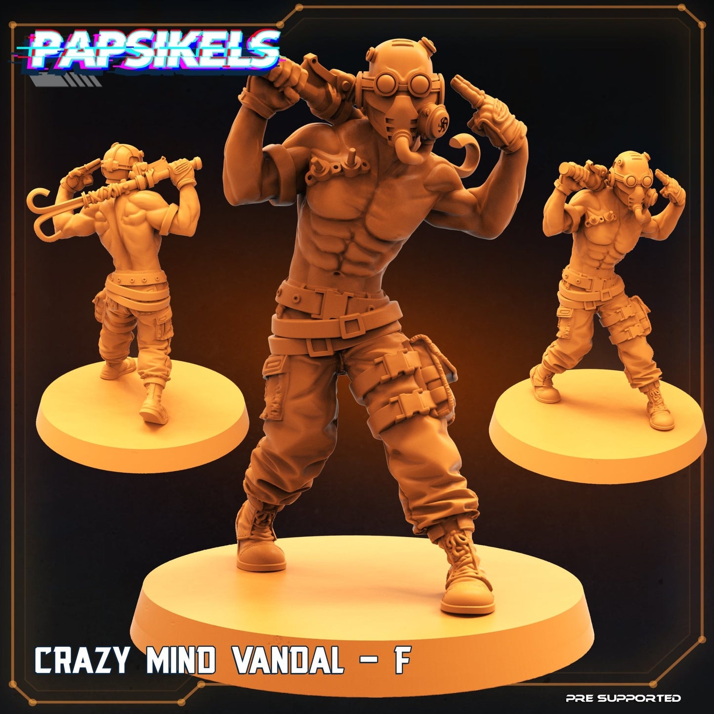 Slim Crazy Mind Vandals, Resin miniatures 11:56 (28mm / 32mm) scale - Ravenous Miniatures