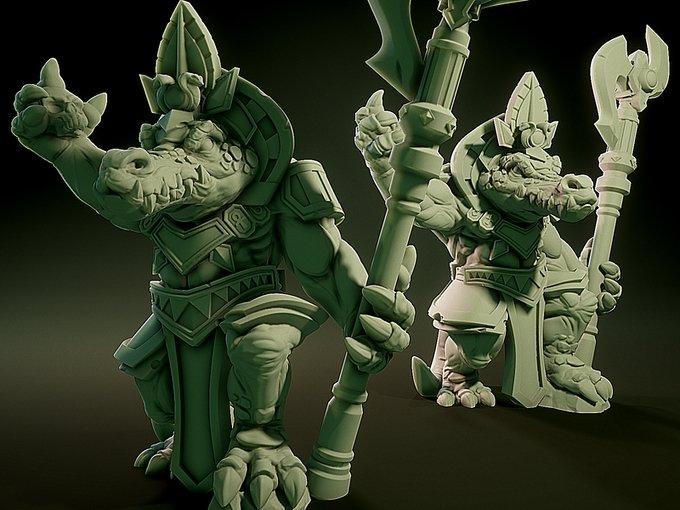 Sobek, Resin miniatures 11:56 (28mm / 34mm) scale - Ravenous Miniatures