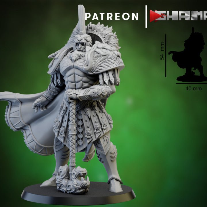 Spartan caste Leader, Resin miniatures 11:56 (28mm / 32mm) scale - Ravenous Miniatures