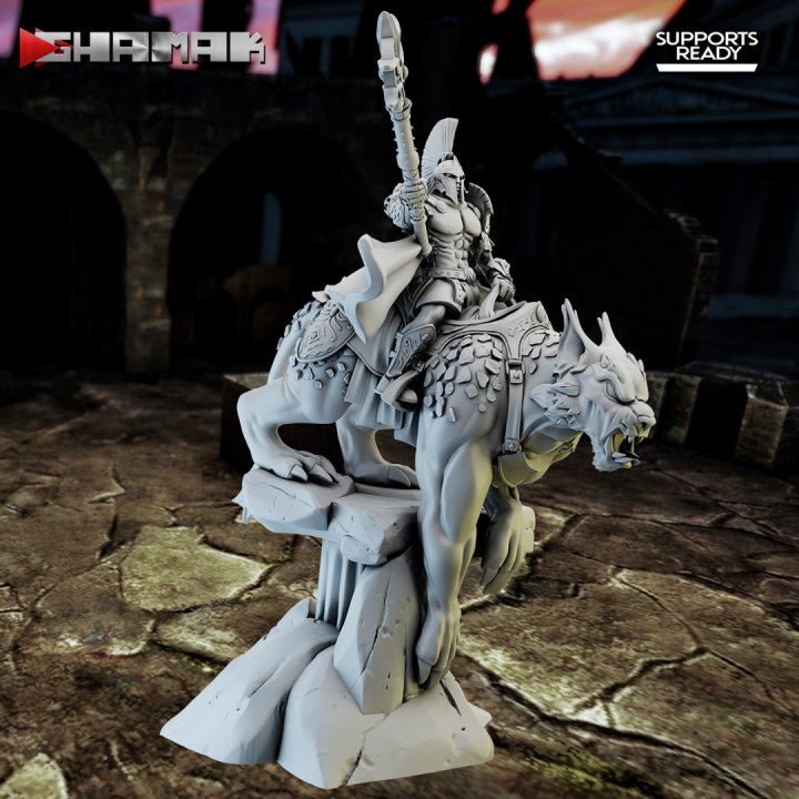 Spartan caste mounted Mage unit, Resin miniatures 11:56 (28mm / 32mm) scale - Ravenous Miniatures