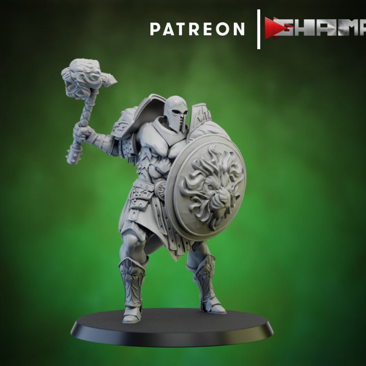 Spartan caste Shield Guard, Resin miniatures 11:56 (28mm / 32mm) scale - Ravenous Miniatures