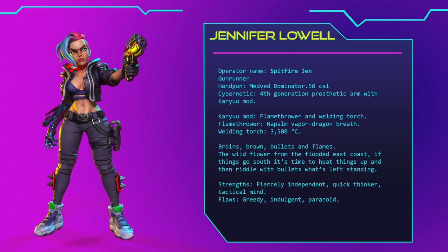 Spitefire Jen, 3d Printed resin miniatures by RAW - Ravenous Miniatures