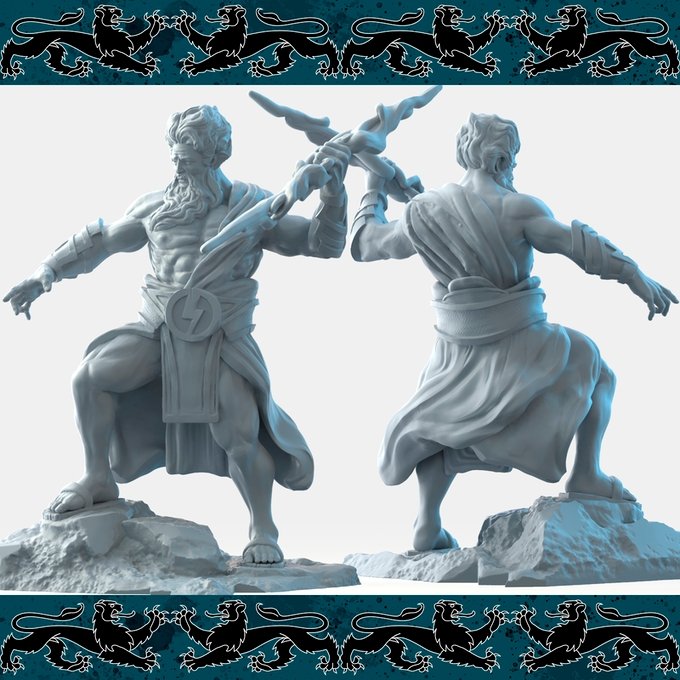 Storm Giant (Zeus), Resin miniatures 11:56 (28mm / 32mm) scale - Ravenous Miniatures