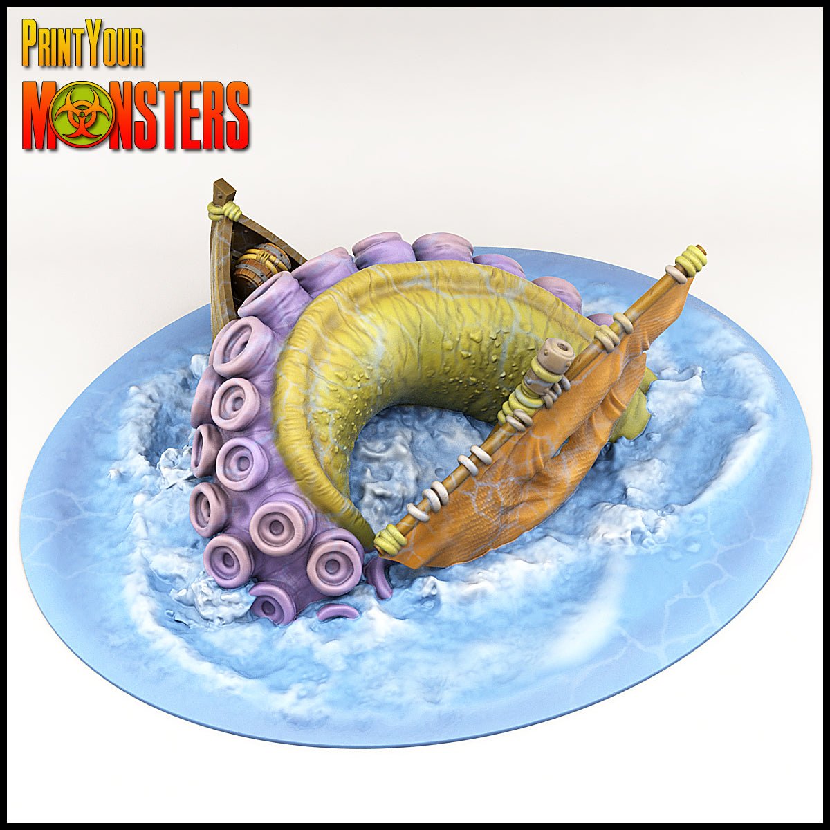 Tentacle Boat Crash - Ravenous Miniatures