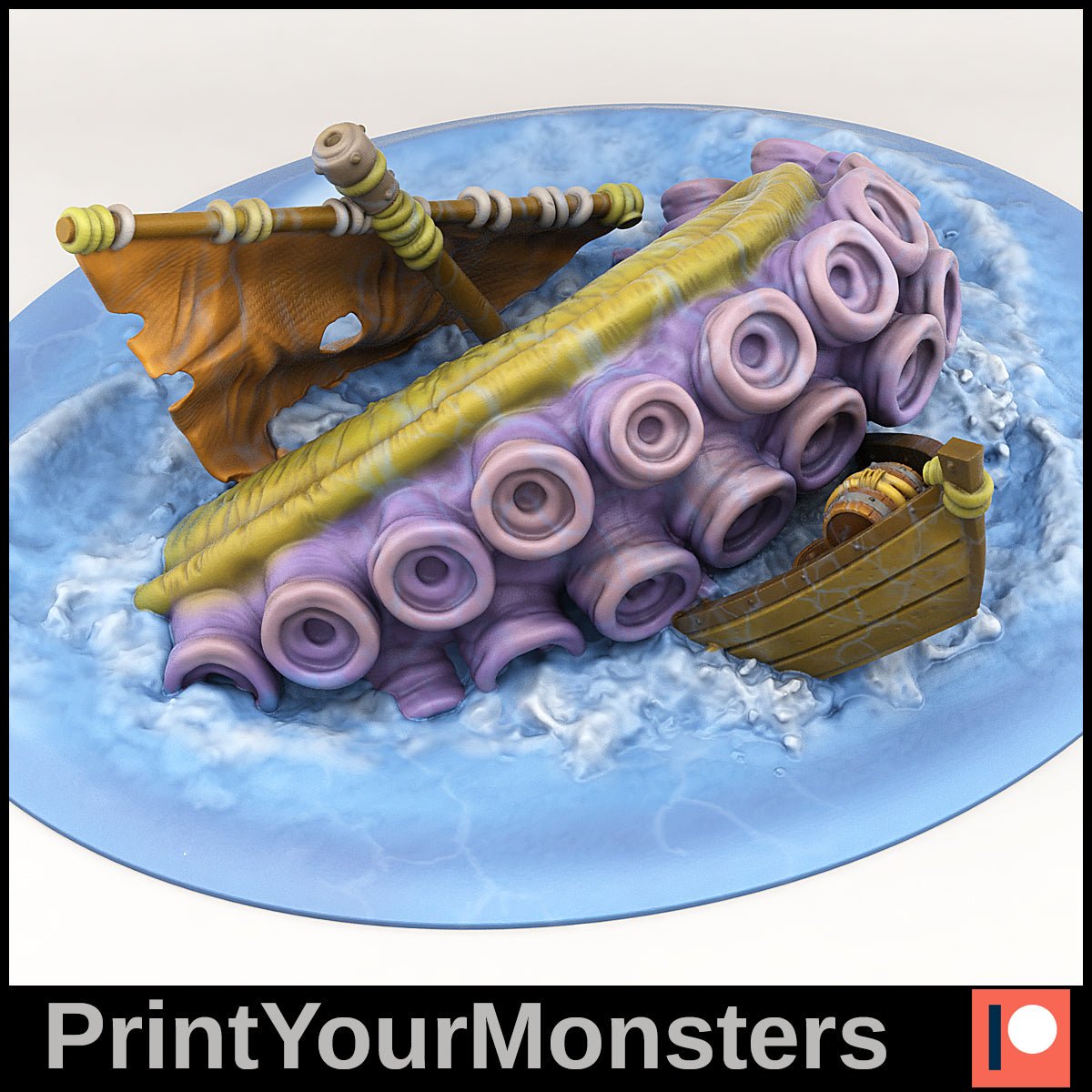 Tentacle Boat Crash - Ravenous Miniatures
