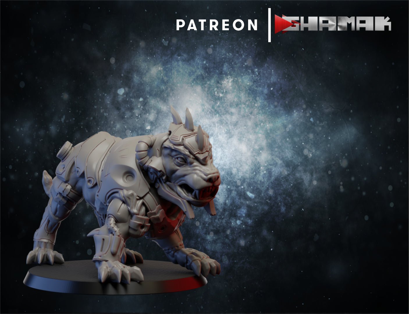 The Cyber Hounds, Resin miniatures 11:56 (28mm / 32mm) scale - Ravenous Miniatures