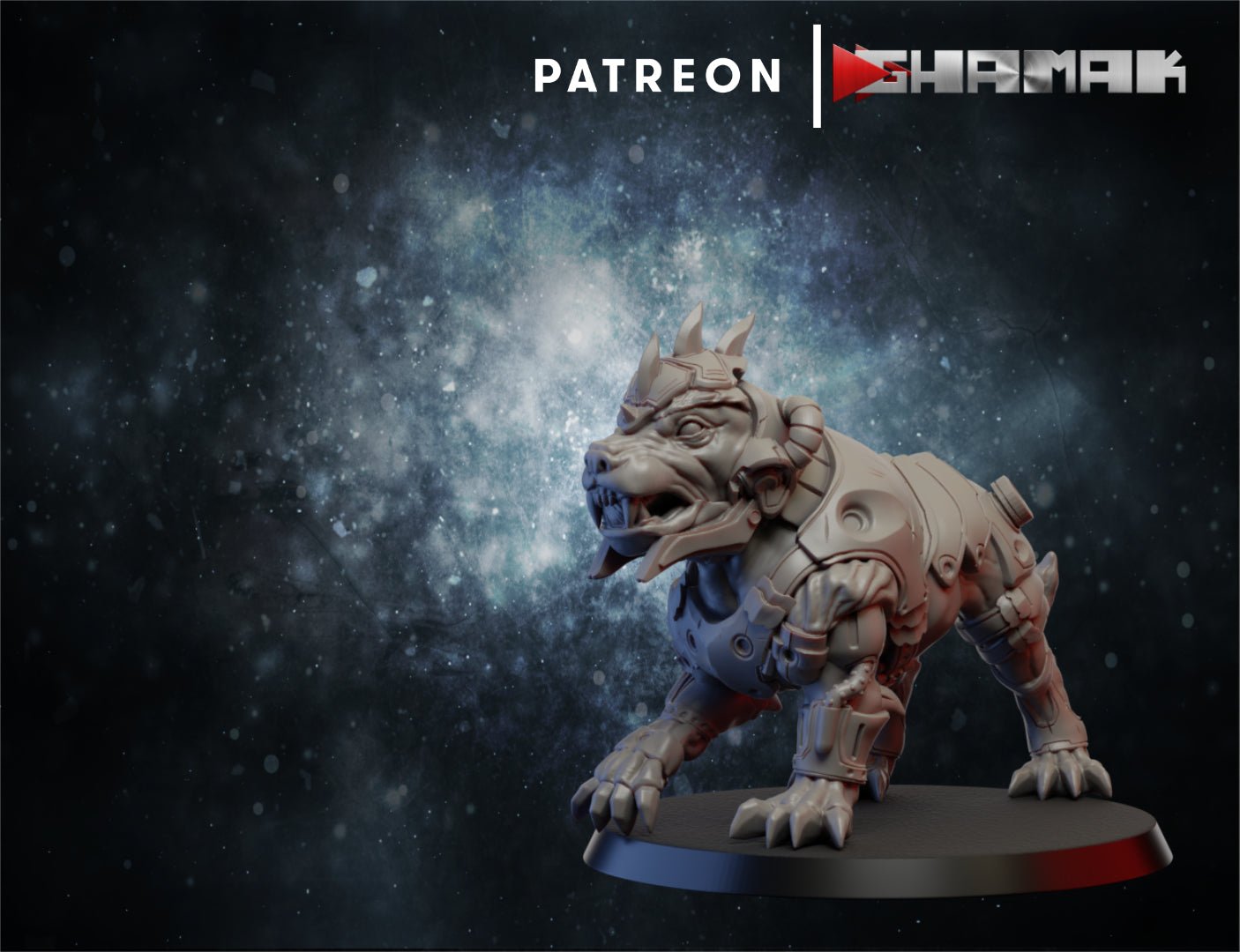 The Cyber Hounds, Resin miniatures 11:56 (28mm / 32mm) scale - Ravenous Miniatures