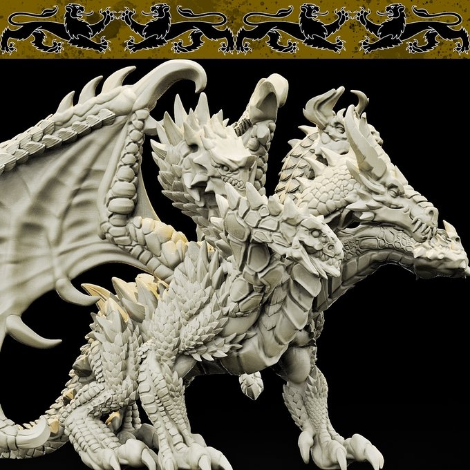 Tiamat, Resin miniatures 11:56 (28mm / 34mm) scale - Ravenous Miniatures