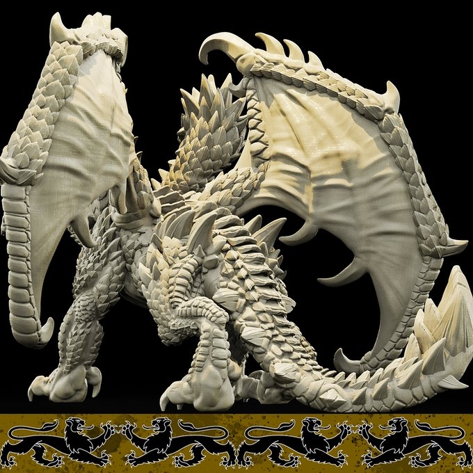 Tiamat, Resin miniatures 11:56 (28mm / 34mm) scale - Ravenous Miniatures