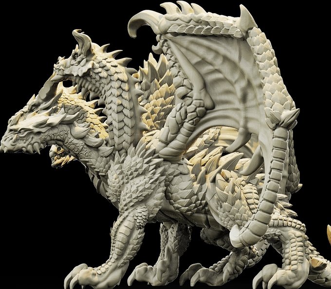Tiamat, Resin miniatures 11:56 (28mm / 34mm) scale - Ravenous Miniatures