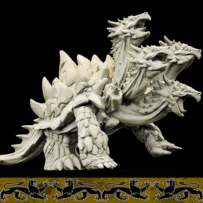 TurtleHydra, Resin miniatures 11:56 (28mm / 34mm) scale - Ravenous Miniatures