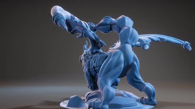 Undead Manticore, Resin miniatures 11:56 (28mm / 34mm) scale - Ravenous Miniatures