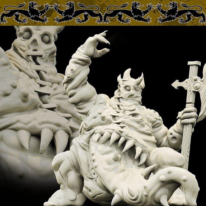 UndeadFroghemoth, Resin miniatures 11:56 (28mm / 34mm) scale - Ravenous Miniatures