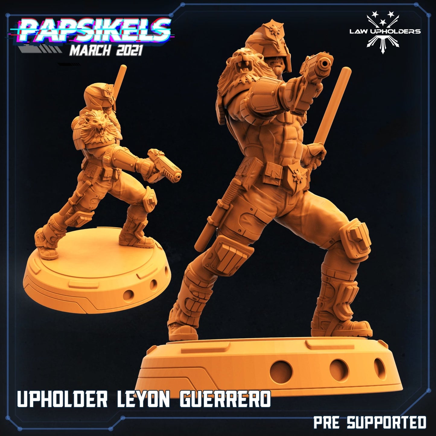 Upholder Leyon Guerrero, 3d Printed Resin Miniatures - Ravenous Miniatures