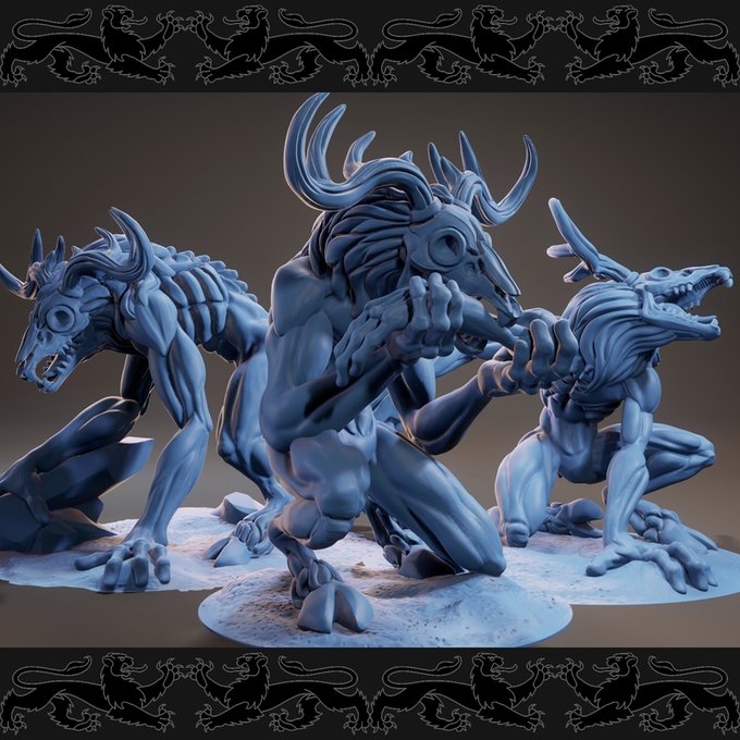 Wendigo, Resin miniatures 11:56 (28mm / 34mm) scale - Ravenous Miniatures