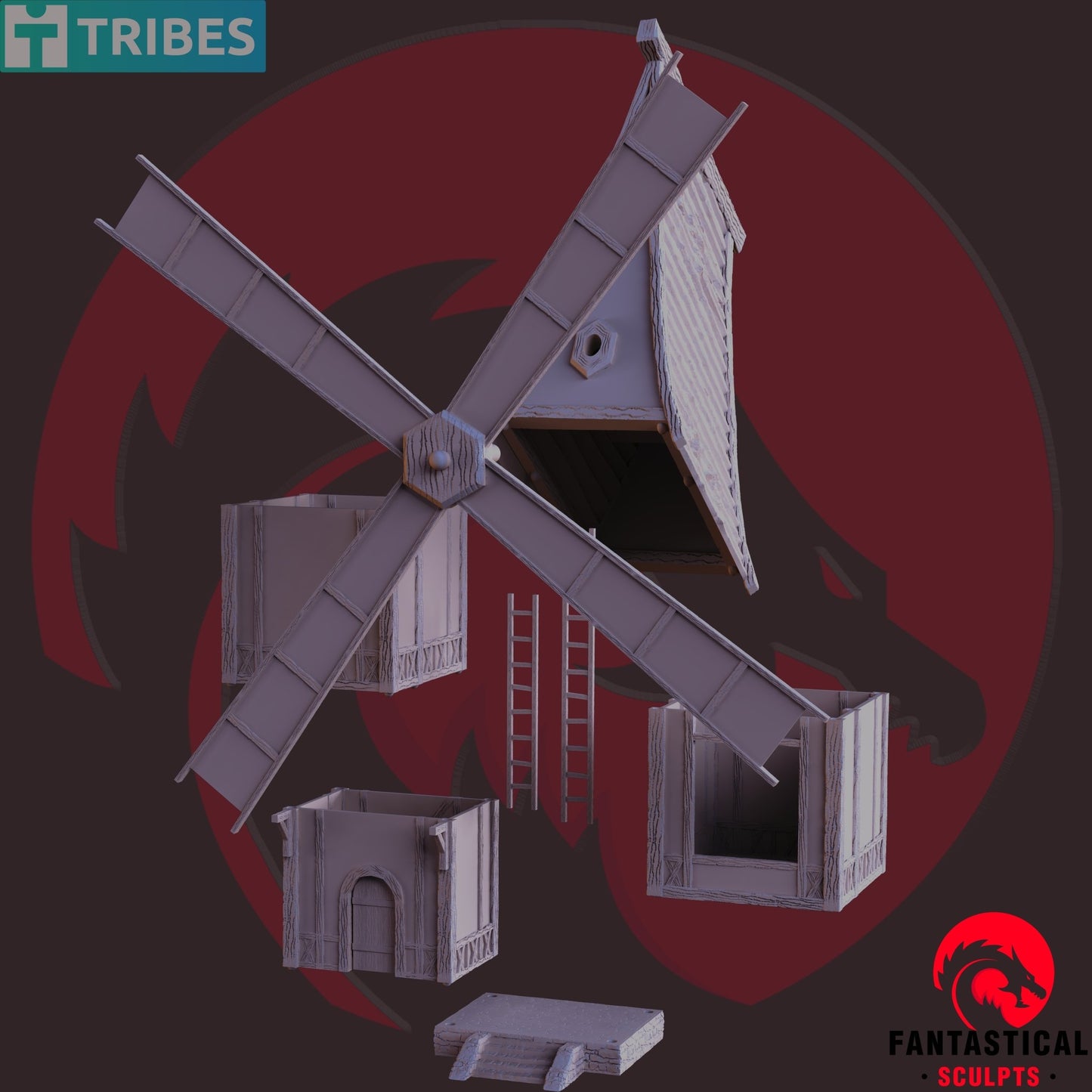 Windmill, Unpainted Resin Miniature Models. - Ravenous Miniatures