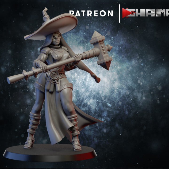 Witch hunter Nun, Resin miniatures 11:56 (28mm / 32mm) scale - Ravenous Miniatures