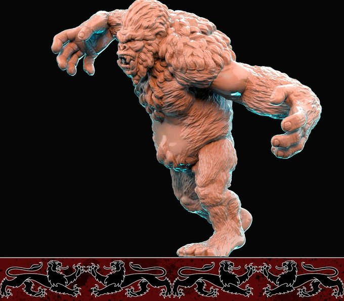 Yeti, Resin miniatures 11:56 (28mm / 34mm) scale - Ravenous Miniatures