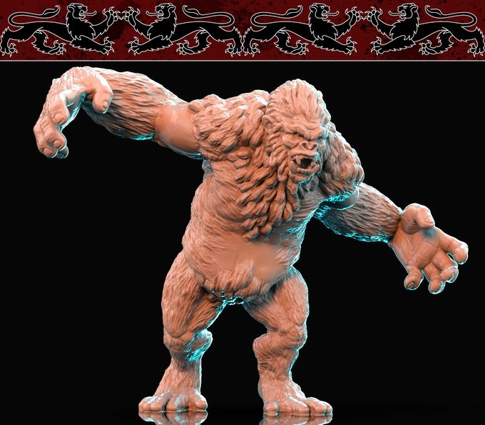 Yeti, Resin miniatures 11:56 (28mm / 34mm) scale - Ravenous Miniatures