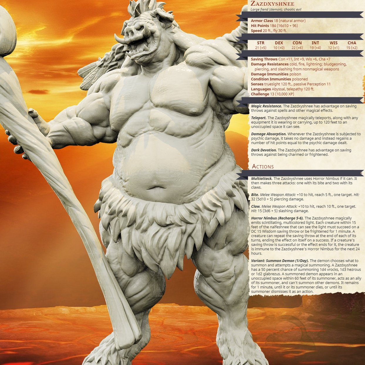 ZAZDYXYSHEE, Resin miniatures 11:56 (28mm / 34mm) scale - Ravenous Miniatures