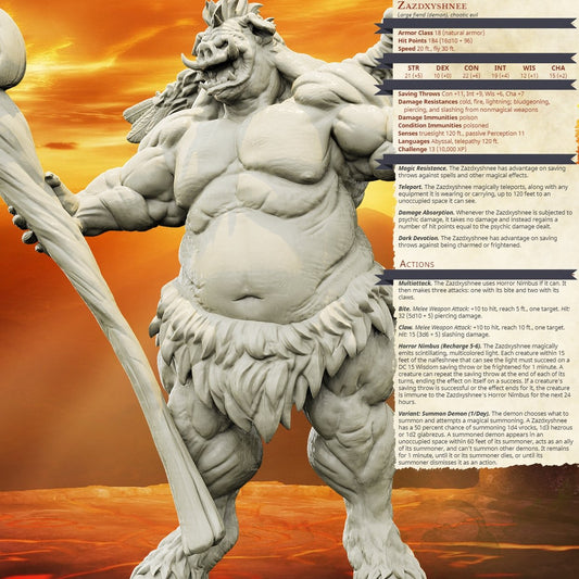 ZAZDYXYSHEE, Resin miniatures 11:56 (28mm / 34mm) scale - Ravenous Miniatures