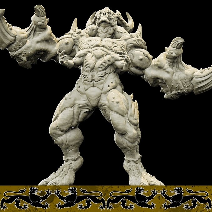 Zisglabrezu, Resin miniatures 11:56 (28mm / 34mm) scale - Ravenous Miniatures