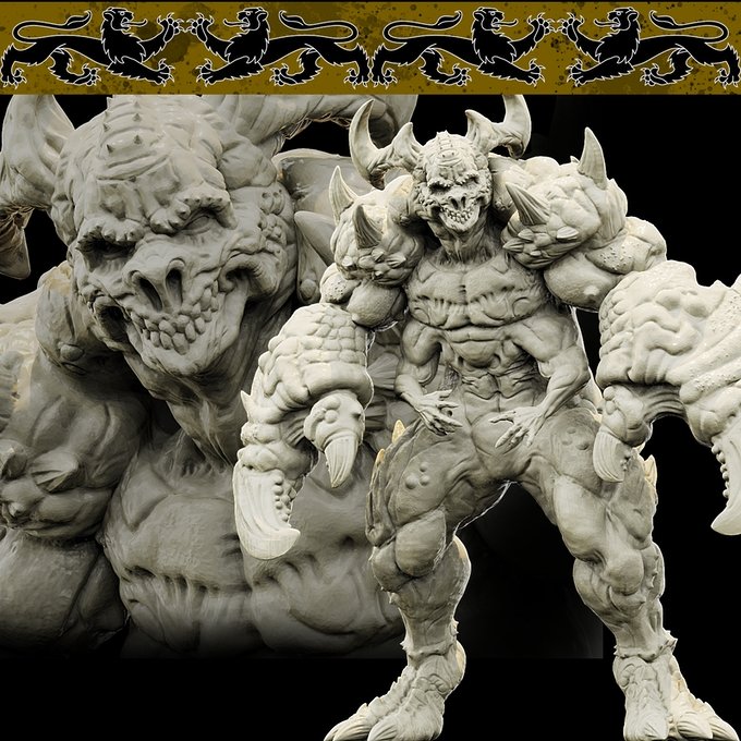 Zisglabrezu, Resin miniatures 11:56 (28mm / 34mm) scale - Ravenous Miniatures