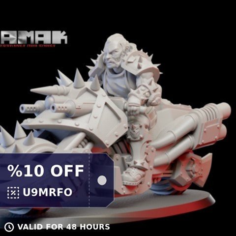 Orlock Biker (50mm) By Ghamak - Ravenous Miniatures