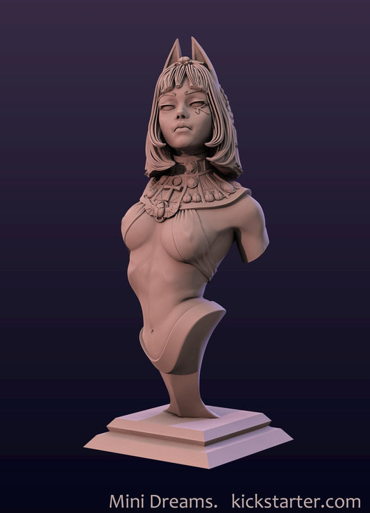 Ankhsu - Empowered Staff Version 3D Printed Resin Miniature, 32mm, 54mm, 75mm - Ravenous Miniatures