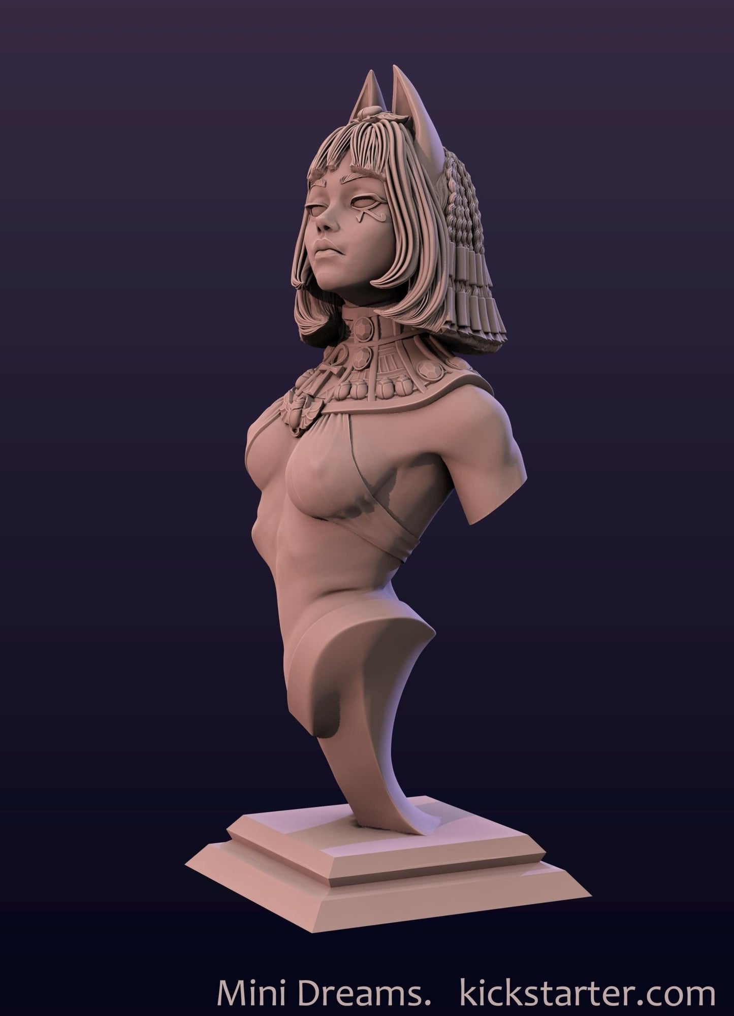 Ankhsu - Empowered Staff Version 3D Printed Resin Miniature, 32mm, 54mm, 75mm - Ravenous Miniatures
