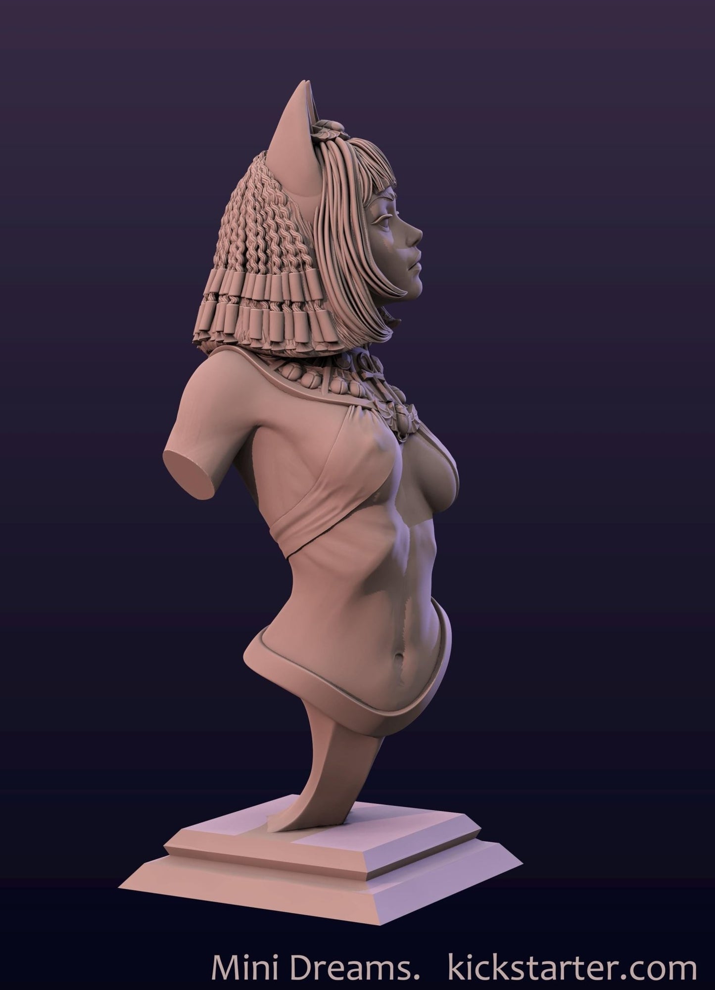 Ankhsu - Empowered Staff Version 3D Printed Resin Miniature, 32mm, 54mm, 75mm - Ravenous Miniatures
