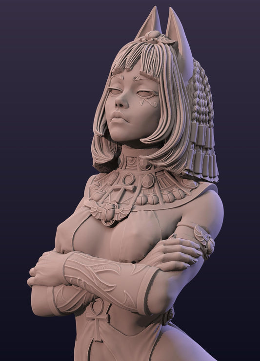 Ankhsu - Ritual Dress 3D Printed Resin Miniature, 32mm, 54mm, 75mm - Ravenous Miniatures