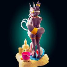 Загрузить изображение в средство просмотра галереи, NSFW Espeon &amp; Umbreon Beachside Bond Resin Miniature - Ravenous Miniatures
