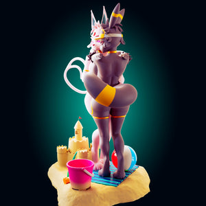 NSFW Espeon & Umbreon Beachside Bond Resin Miniature - Ravenous Miniatures