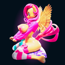 Lade das Bild in den Galerie-Viewer, NSFW Fluttershy Resin Miniature - Ravenous Miniatures
