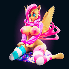 Load image into Gallery viewer, NSFW Fluttershy Resin Miniature - Ravenous Miniatures
