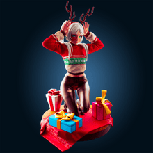 Load image into Gallery viewer, NSFW Holiday Reindeer Girl Resin Miniature - Ravenous Miniatures
