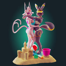 Load and play video in Gallery viewer, NSFW Espeon &amp; Umbreon Beachside Bond Resin Miniature
