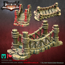 Load image into Gallery viewer, Bridge scatter terrain , Resin miniatures 11:56 (28mm / 32mm) scale - Ravenous Miniatures
