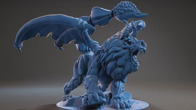 Undead Manticore, Resin miniatures 11:56 (28mm / 34mm) scale