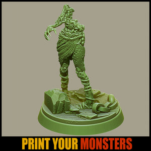 Dark Olive Green Collectible model half-zombie