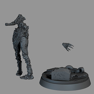 Dark Slate Gray Collectible model half-zombie