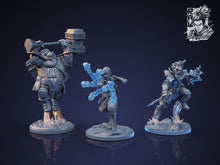 Load image into Gallery viewer, Adventure group Cleric,Monk,Arcane, Resin miniatures - Ravenous Miniatures
