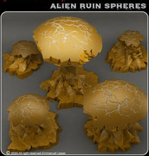 Cargar imagen en el visor de la galería, Alien ruin spheres, Resin miniatures - Ravenous Miniatures
