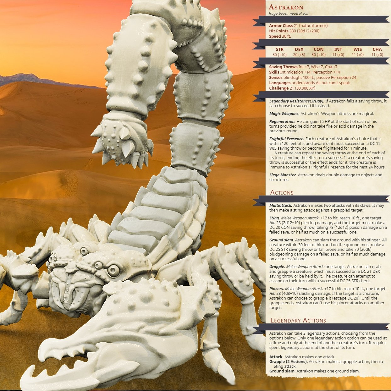 Astrakon, Resin miniatures - Ravenous Miniatures
